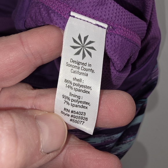 Athleta Women's Swift Zip Skort Size 6 Purple Brushstroke Deaign F-0115 - Picture 9 of 11